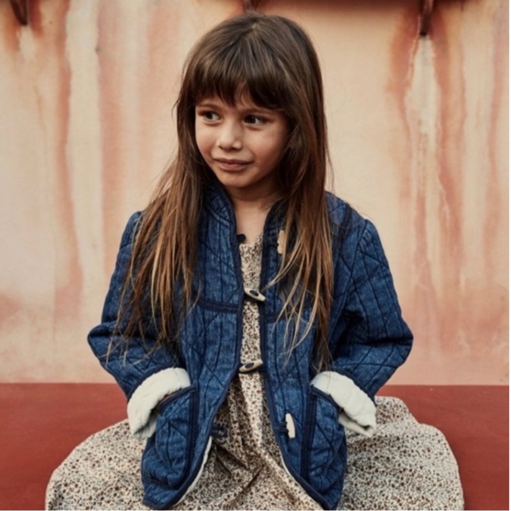 Doen cream Quilted Kids Jacket